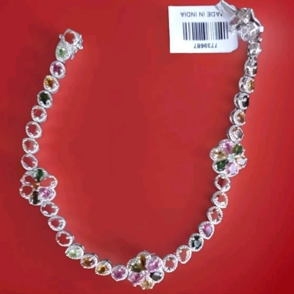 Kashmir Kyanite Tennis Bracelet Platinum Over Sterling Silver 8 Inch